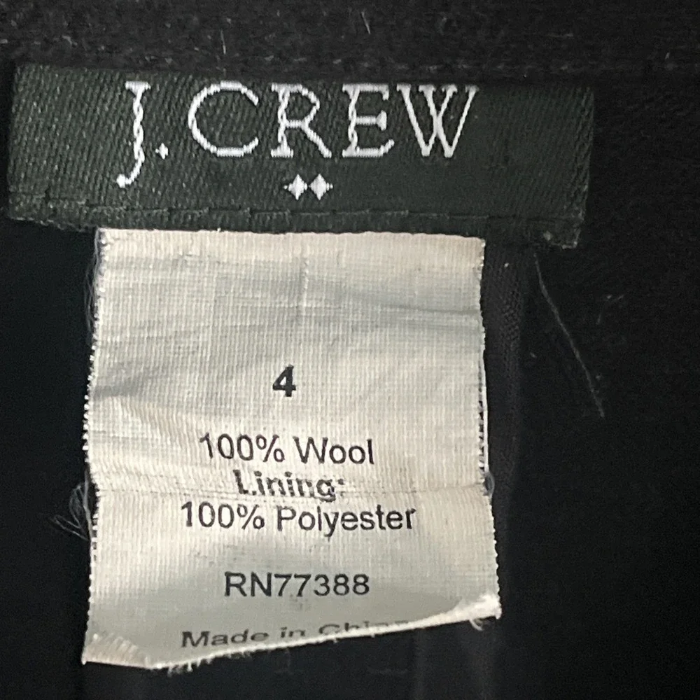 J.Crew Women Black Super  Lightweight Wool Classic Blazer Jacket Size 4